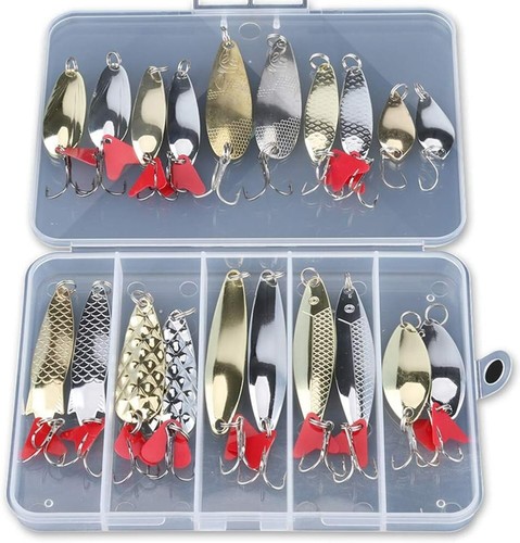 20pcs metal fishing spoon - metal,
